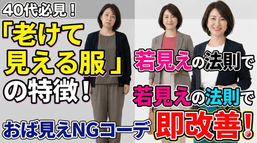 40代が「老けて見える服」の特徴！おば見えNGコーデを即改善する若見えの法則