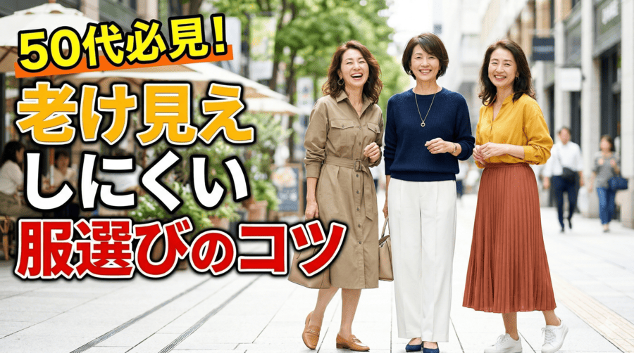 50代が老け見えしにくい服選びのコツ