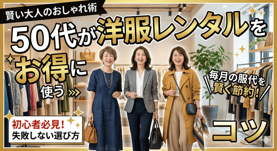 50代が洋服レンタルをお得に使うコツ