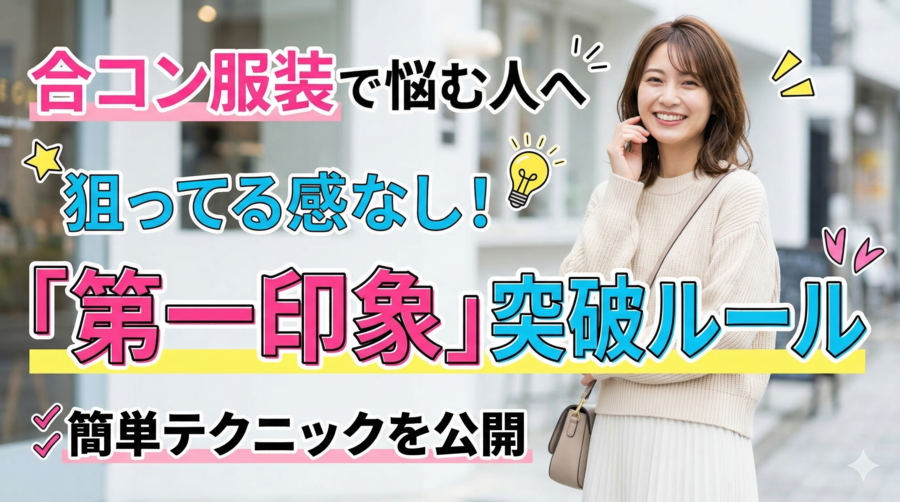 合コンの服装で悩む人へ。狙ってる感を出さずに「第一印象」を突破するルール