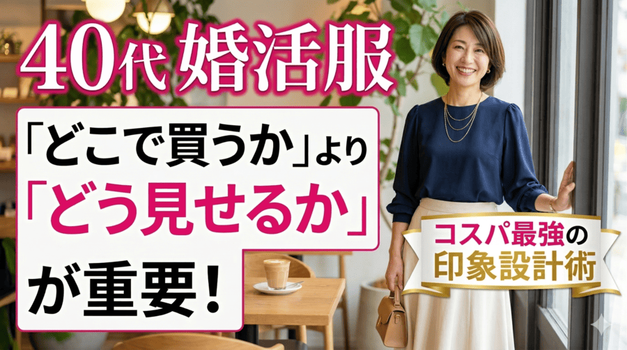 40代女性の婚活服は「どこで買うか」より「どう見せるか」。コスパ最強の印象設計術