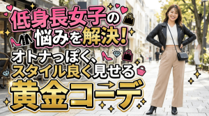 低身長女子の悩みを解決！オトナっぽく、スタイル良く見せる黄金コーデ